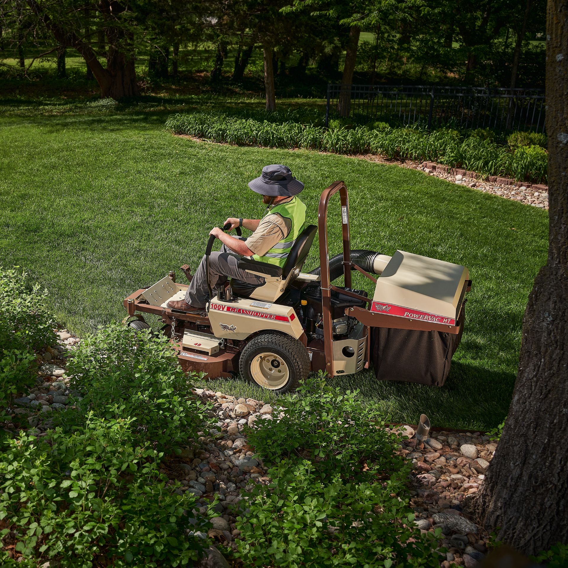 Grasshopper MidMount mower landscaper mowing