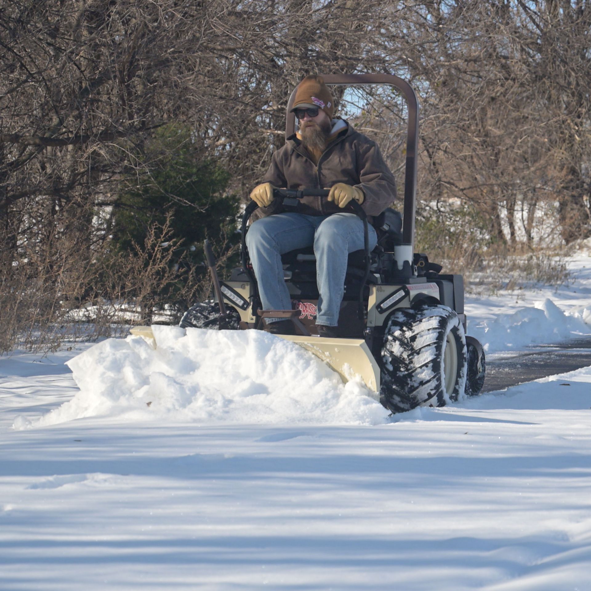 Dozer Blade in Snow