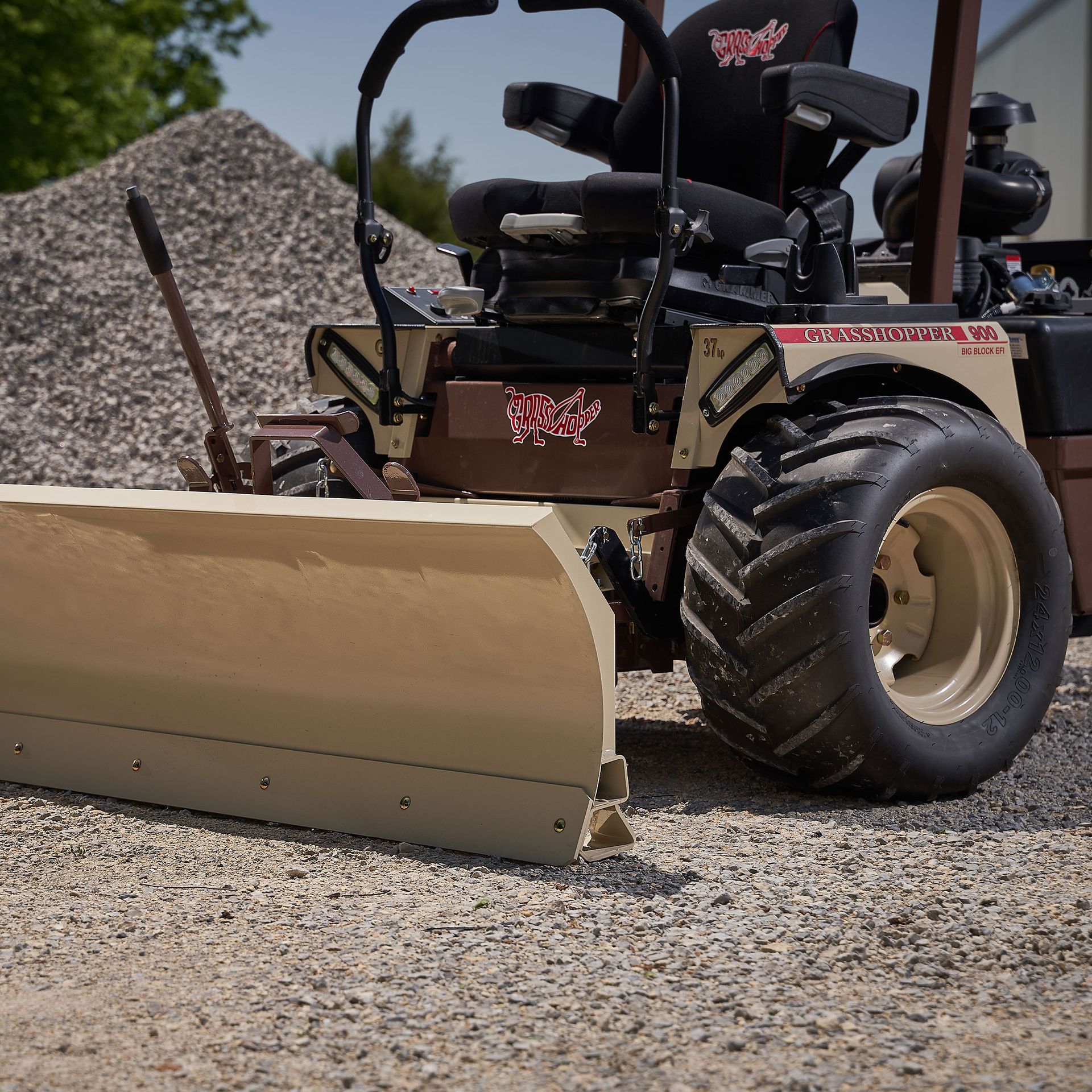 Solid Steel Blade of a Dozer Attachment