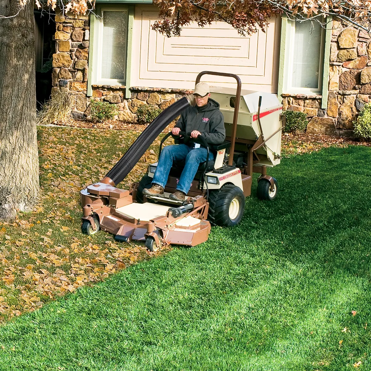 PowerVac Cleaning Leaves