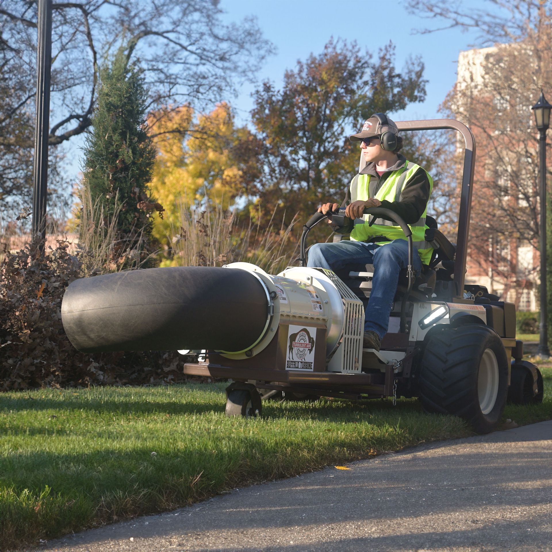Grasshopper Mower Blower Attachment Working